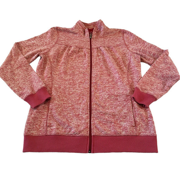 Crivit Jacket Women’s Size Medium Red Full Zip Knitted Sweater Outdoor Jogging - Picture 1 of 9